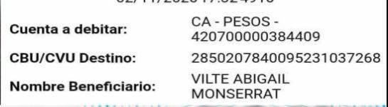 Foto SOL DEL NORTE - DATOS DE LA CUENTA DE ABIGAIL VILTE - HUMAHUACA