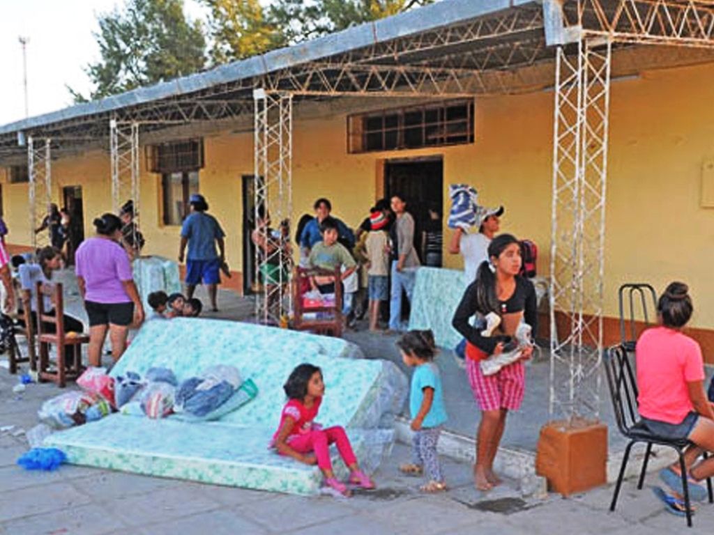 Evacuados en Santiago del Estero