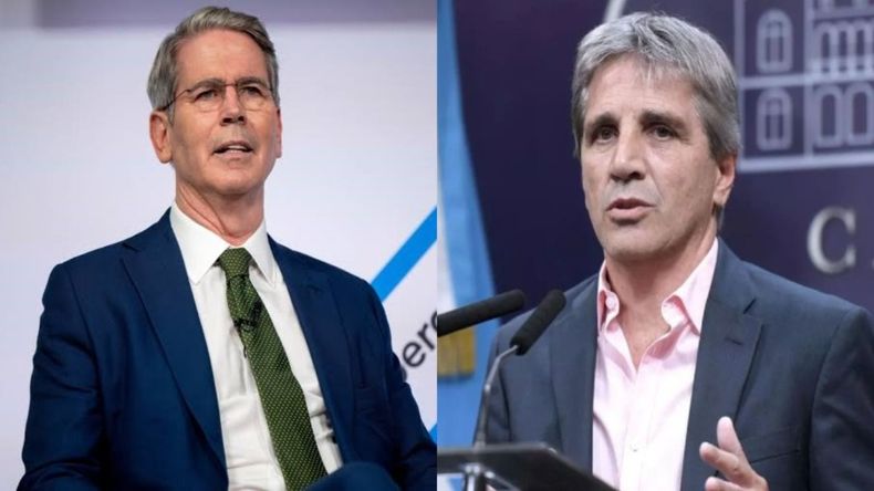 Luis Caputo se reúne con Scott Bessent en Estados Unidos.