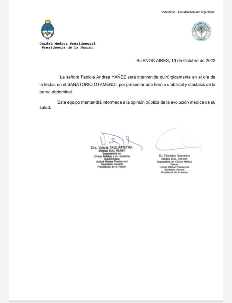 Comunicado sobre Fabiola Y&aacute;&ntilde;ez.