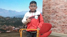 Amadeo alentó a otros niños a que practiquen deporte y no bajen los brazos.