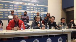 Conferencia de prensa encabezada por&nbsp; Juan Brajcich.&nbsp;