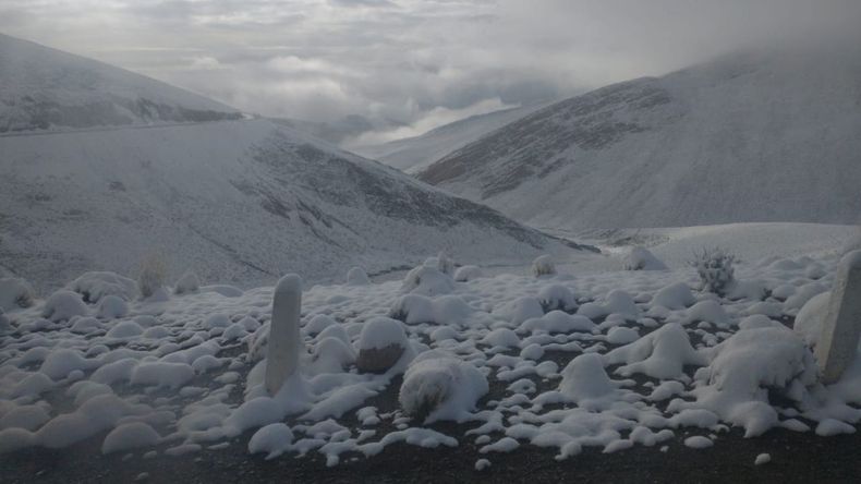 Nieve en pleno diciembre en la Puna jujeña