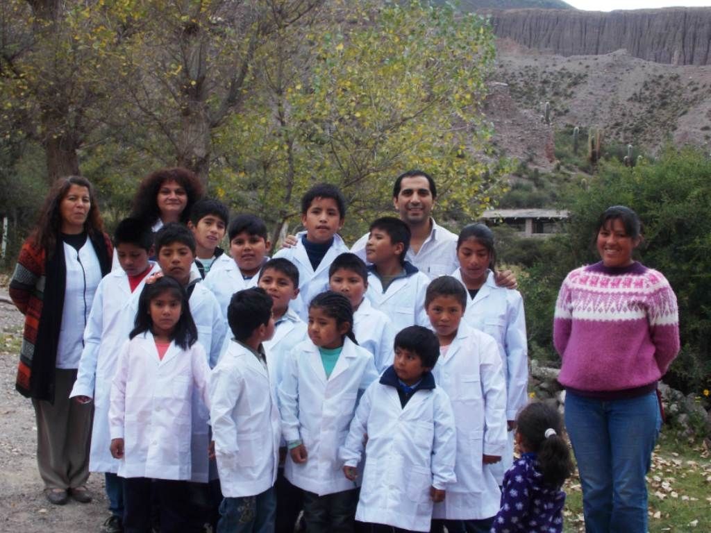 Alumnos de escuela rural
