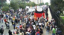 Movilización de organizaciones sociales en San Salvador