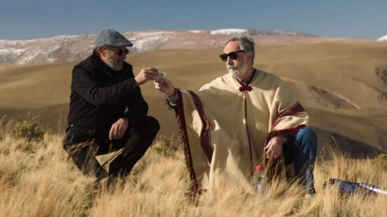 Francella y Brandoni en la película&nbsp;Mi obra maestra, que fue grabada en La Quebrada de Humahuaca.