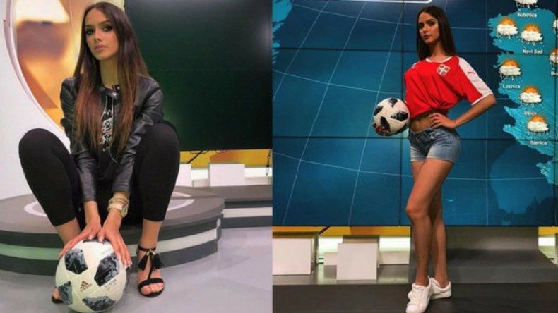 La chica del clima de la televisión serbia la rompe haciendo jueguitos