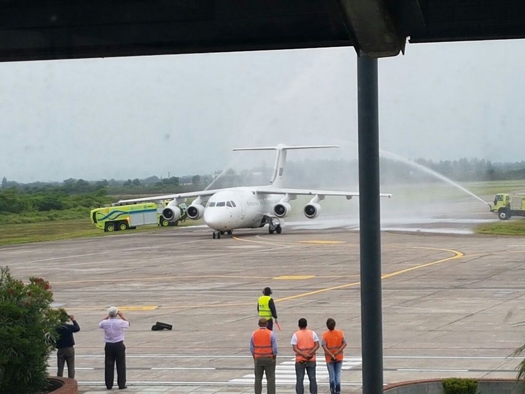 Bautismo del avión a Iquique