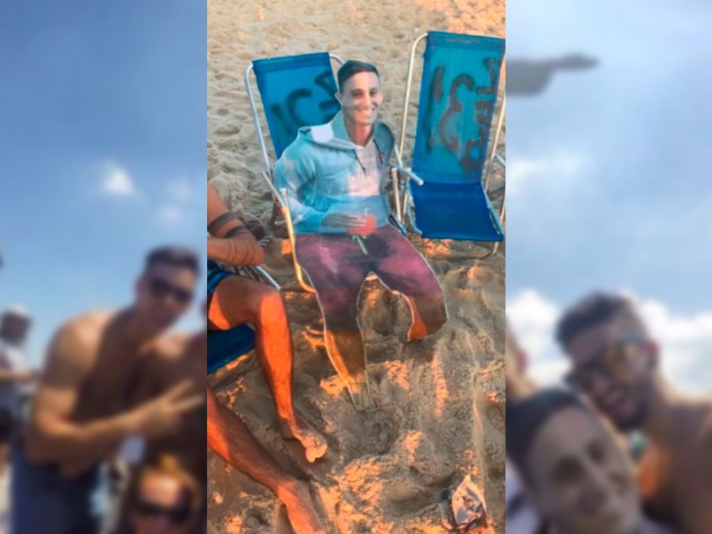 Disfrutando la playa