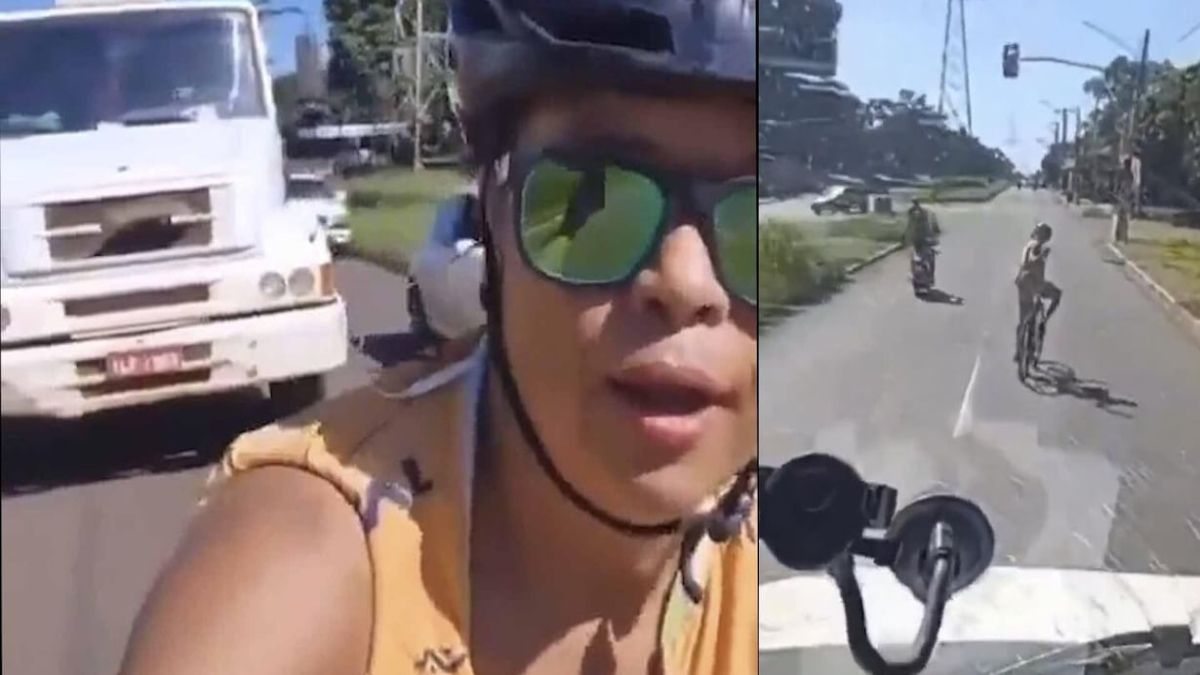 Una ciclista graba su propio atropello en Brasil y las imágenes conmocionan en redes.