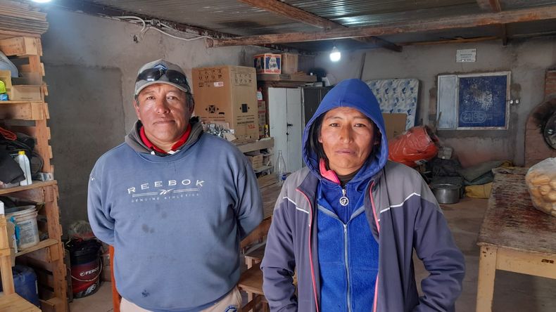 Comedor para los camioneros varados en Paso de Jama.