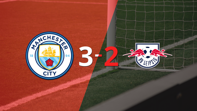 RB Leipzig pierde 2-3 con Manchester City pese al doblete de Lois Openda