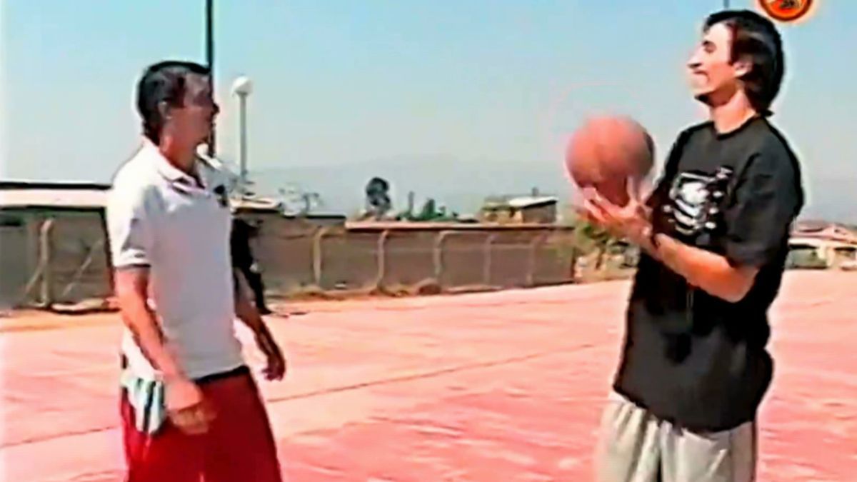 Oscar Chispa Vaquera con Manu Ginóbili en Jujuy.