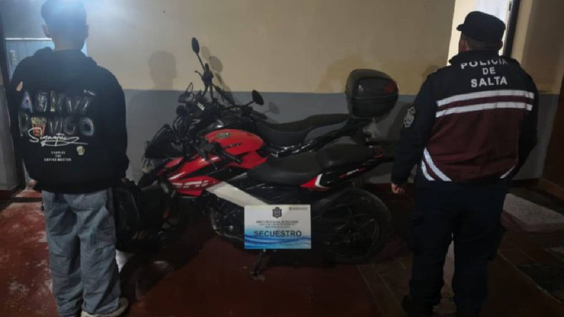 Un jujeño fue detenido en Salta con una moto robada
