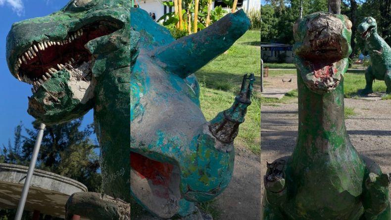 Dinosaurios del parque San Martín.