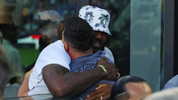 Lionel Messi junto a LeBron James