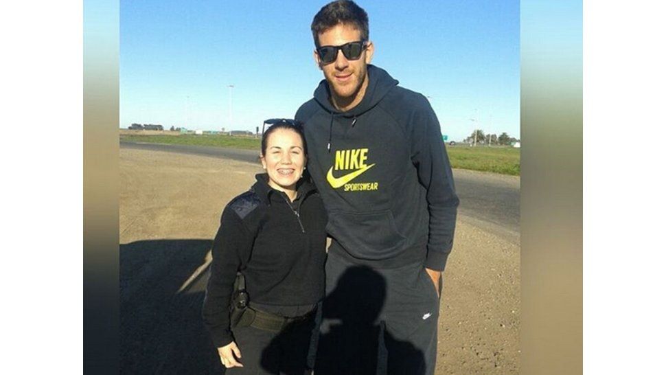 Del Potro, además, posó con Aldana.