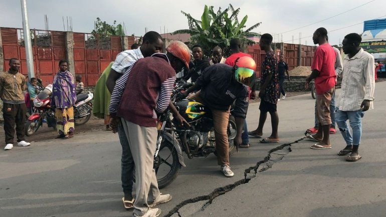 El Congo: miles de personas fueron evacuadas tras amenaza volcánica.&nbsp;