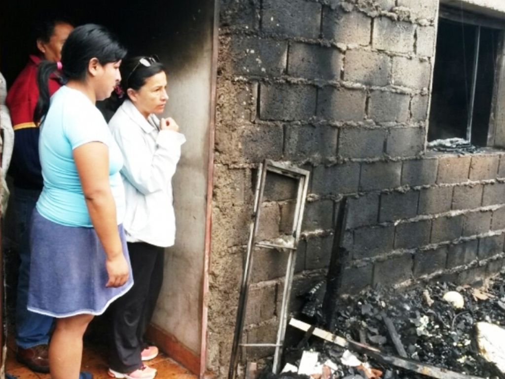 Ministra con damnificada