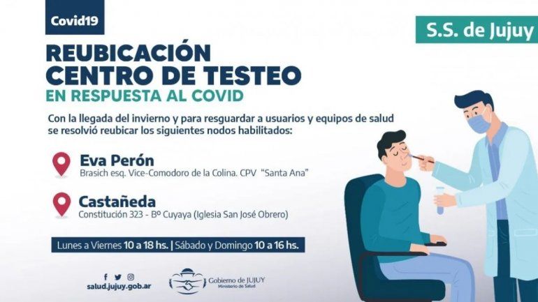 Trasladan dos nodos de testeo de San Salvador.