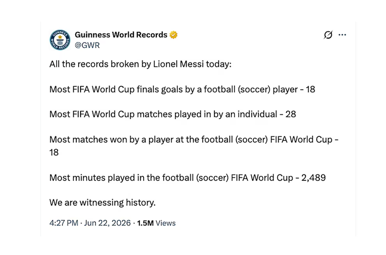 R&eacute;cords de Lionel Messi.