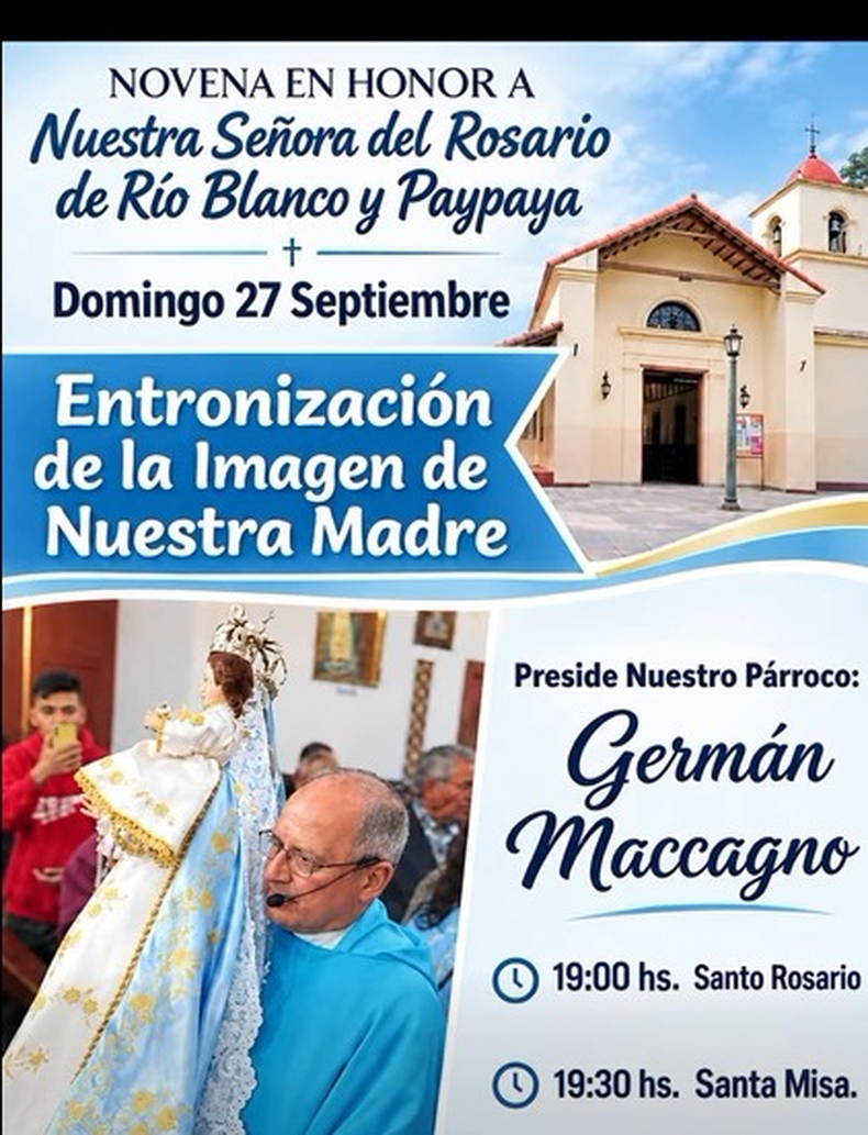Virgen de Río Blanco: este domingo comienzan las actividades y se esperan miles de peregrinos en octubre