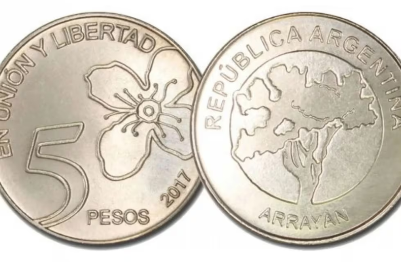 Moneda de $5.