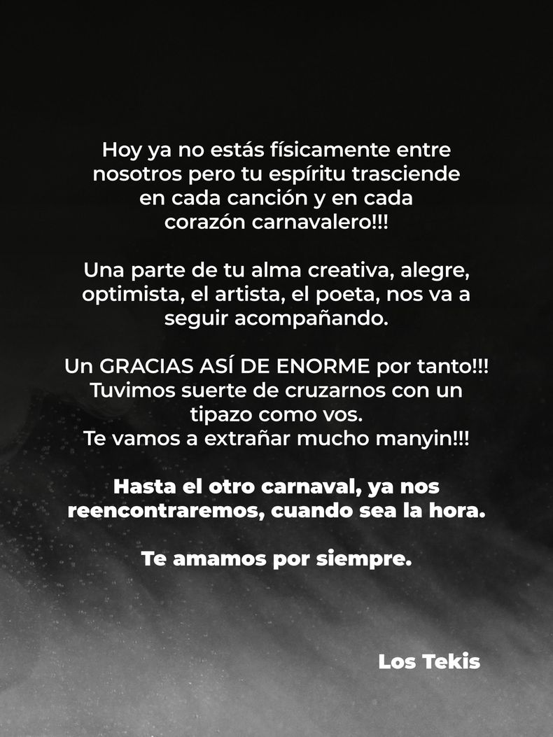 Publicación de Los Tekis.