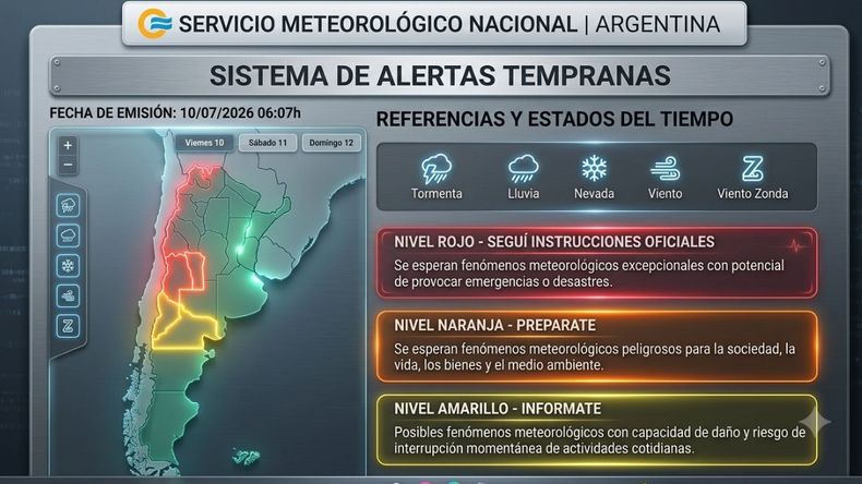 Mapa de alertas - SMN