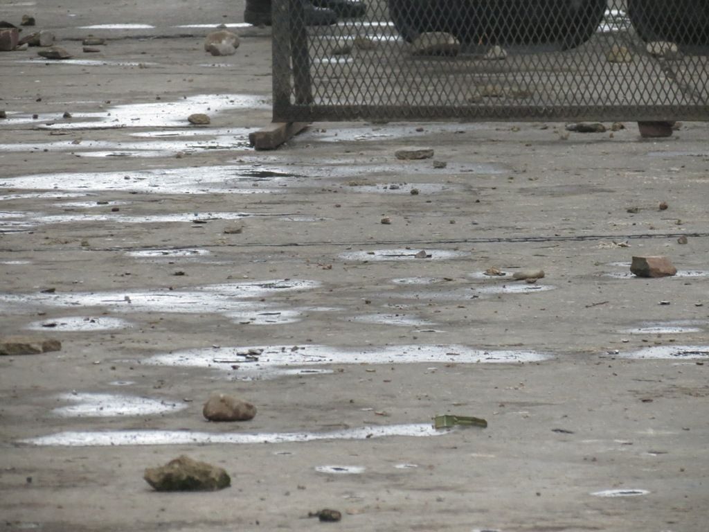 Piedras en Casa de Gobierno