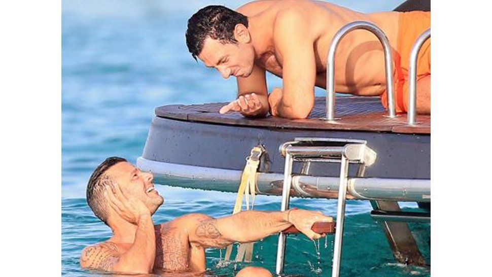 Ricky Martin con su novio
