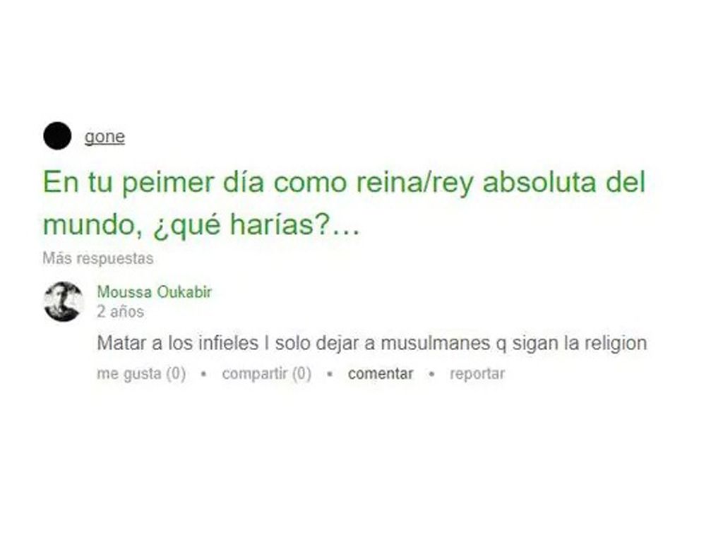 El mensaje en Kiwi de un sospechoso