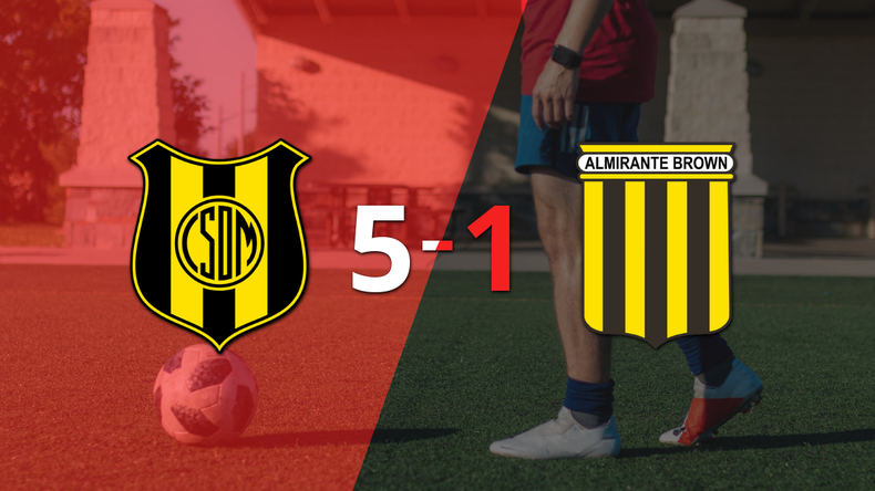 Dep. Madryn lo dio vuelta y se despachó con una goleada 5-1 frente a Almirante Brown