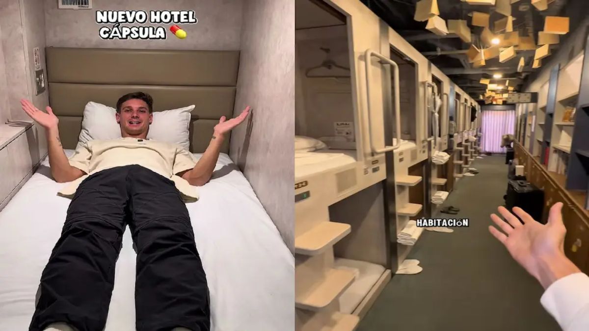 Dormir en cápsulas en Tokio: un argentino mostró su experiencia y sorprendió a todos.