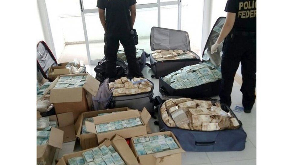Brasil: valijas con dinero