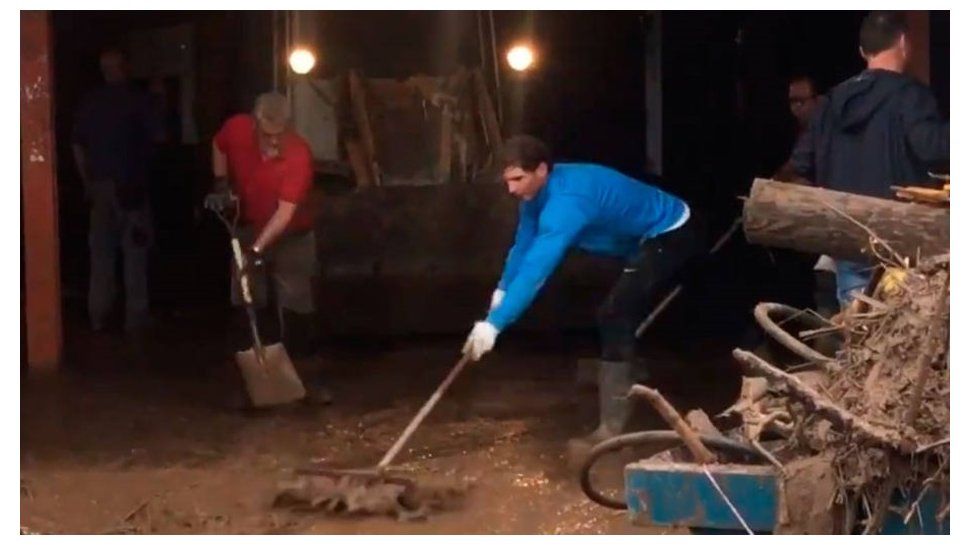 Rafa Nadal, la estrella que salió a ayudar a los inundados de Mallorca