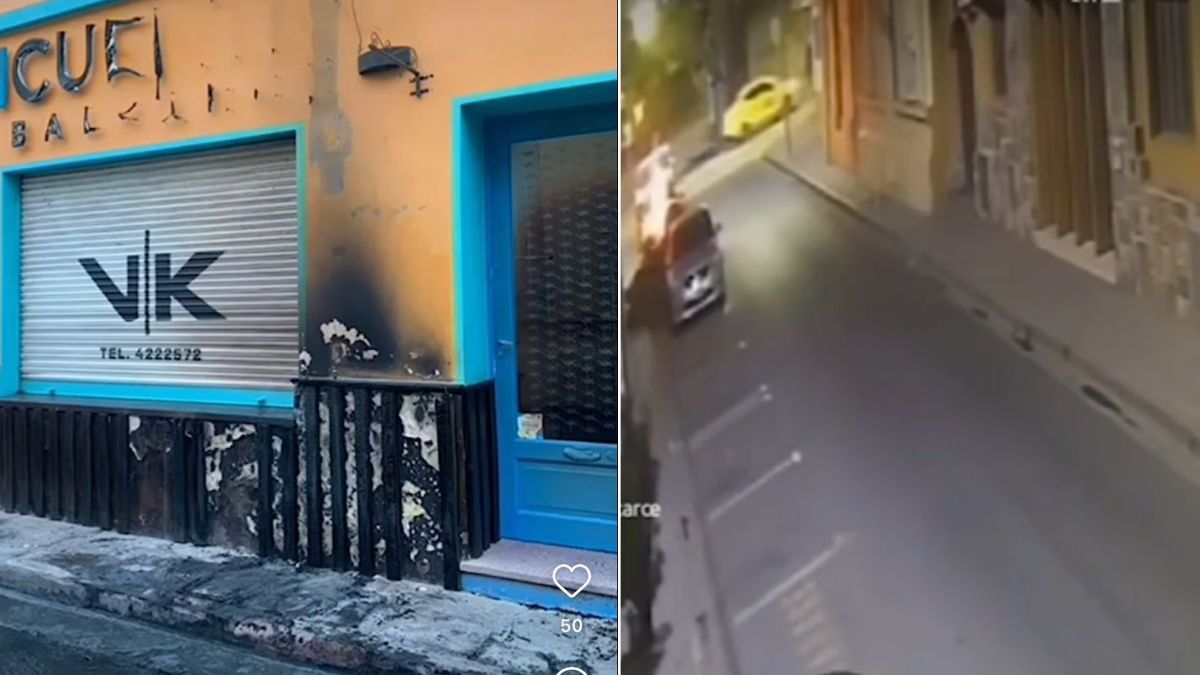 Prendieron fuego ramas en la vereda e incendiaron un local de la capital