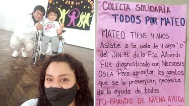 Mateo junto a su familia piden ayuda.