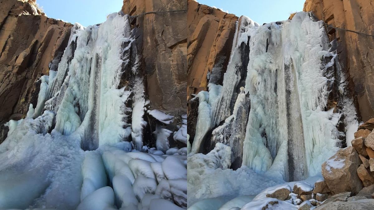 Cascada congelada en Jujuy.