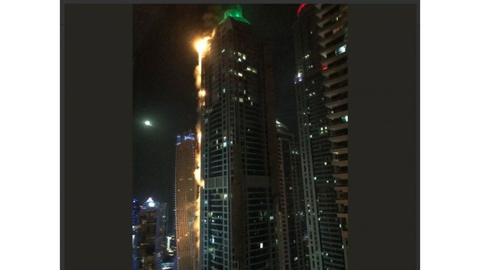 Incendio en Dubai