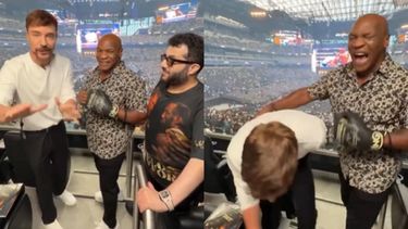 El golpe de Mike Tyson a MrBeast que se viralizó en las redes. &nbsp;