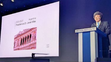 JavierMilei participó de la Conferencia Global del Instituto Milken en Estados Unidos
