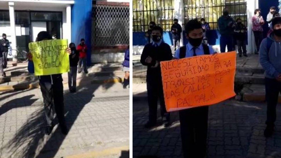 Protesta por seguridad de alumnos de Palpalá por reiterados robos