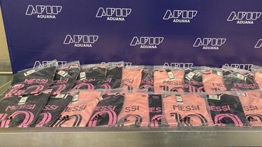 Camisetas de Messi incautadas en Aduana