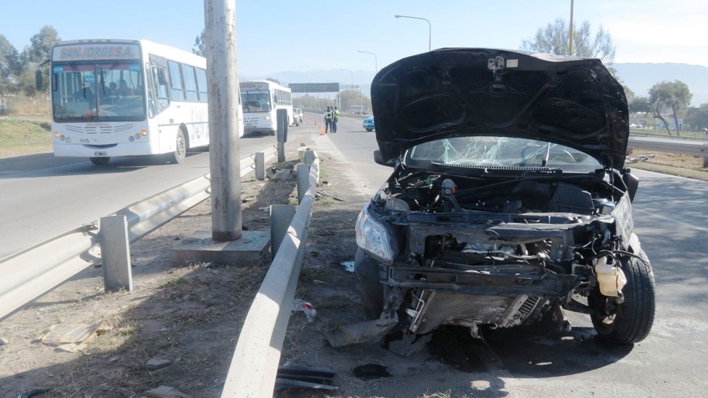 Colisión en el acceso sur