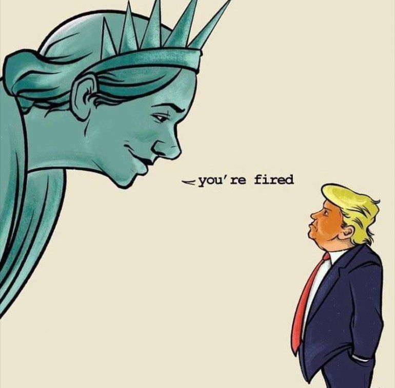 La imagen que poste&oacute; Ricky Martin (y cientos de miles alrededor del mundo) burl&aacute;ndose de Trump, luego del triunfo de Biden en Estados Unidos.