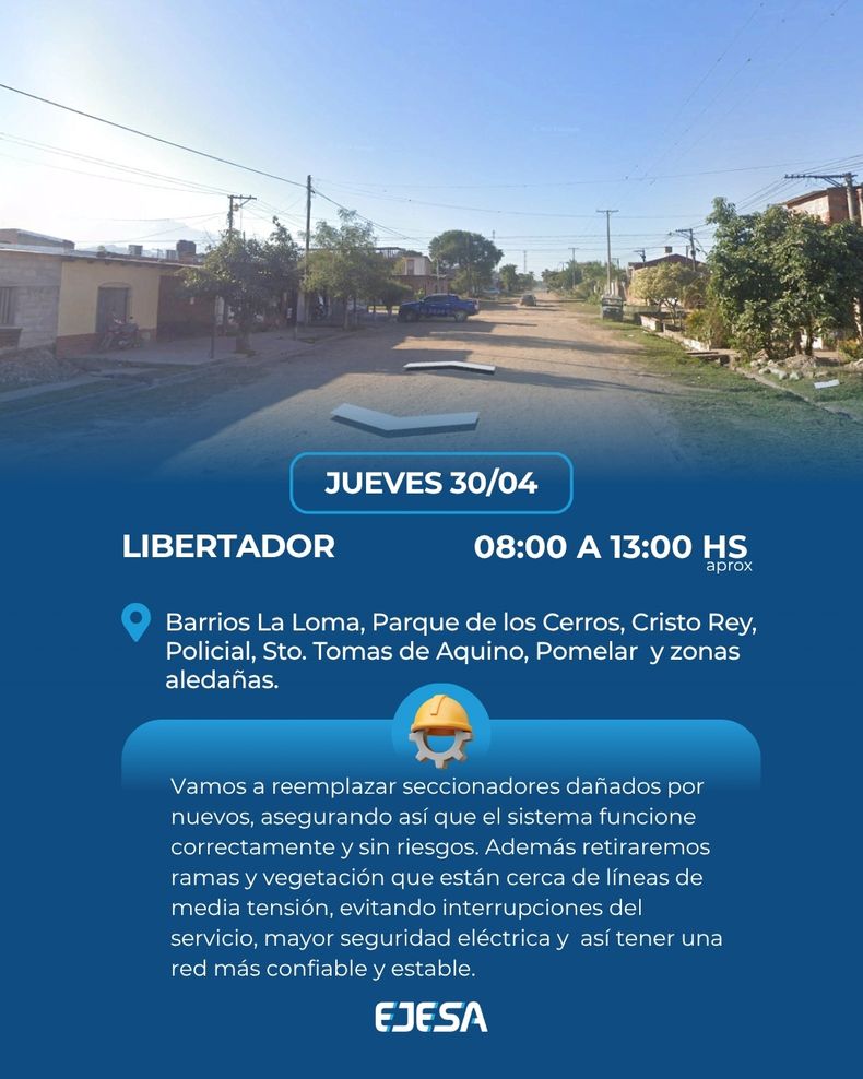 Corte programado de luz.