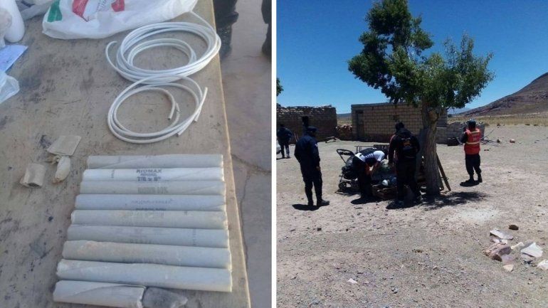 Una mujer encontró dinamita en el fondo de su casa.
