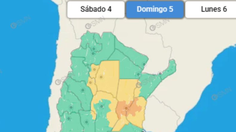 Domingo de Pascuas con alerta por tormentas en nueve provincias