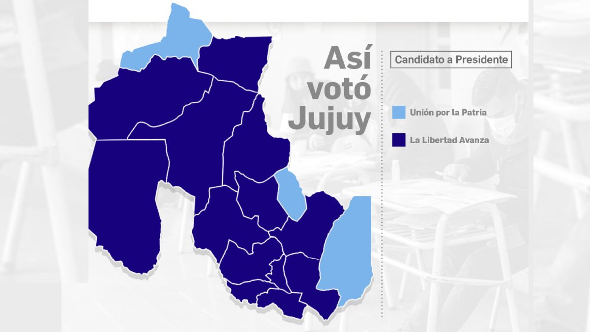 Elecciones 2023 el mapa de Jujuy para presidente en las PASO